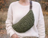 Crochet Bag Pattern PDF – Boho Granny Square Crossbody Bag with Zipper & Video Tutorial