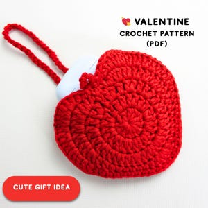 Wzór szydełkowy na etui na słuchawki AirPods w kształcie serca – prezent walentynkowy – łatwy wzór szydełkowy dla początkujących w formacie PDF z samouczkiem wideo