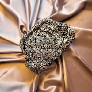 Metallic Crochet Clutch: Handmade Elegant Wedding Party Bag