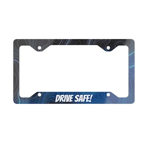Stylish Metal License Plate Frame - Ideal for Car Enthusiasts, Personalized Gift, Drive Safe Design, Car Accessory, 12.3&quot; x 6.5&quot;