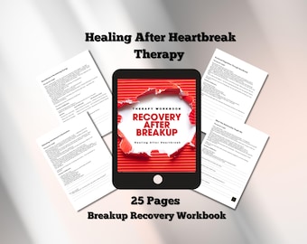 Breakup Recovery Therapy Workbook | 25-Page Printable Journal (PDF)