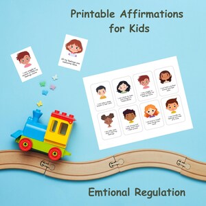 33 Printable Affirmation Cards for Kids Emotional Regulation, Kids Affirmations for Emotional Intelligence, Coping Skills Cards for Children
