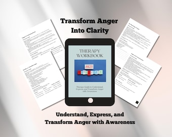 Anger Management Therapy Workbook | Emotional Regulation (Printable & Digital)