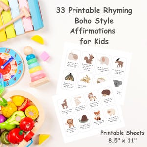 33 Afirmações rimadas para imprimir para crianças, Afirmações rimadas para crianças, Afirmações infantis para imprimir, Cartões de autoestima infantil, Cartões divertidos