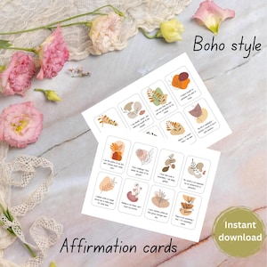 33 druckbare positive Affirmationen, sinnvolle Lebensaffirmationen, tägliche Affirmationen, digitale Affirmationen, Selbstfürsorge-Affirmationen