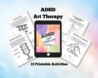 ADHD Art Therapy Worksheets: Creative Activities for Focus & Self-Expression (PDF)