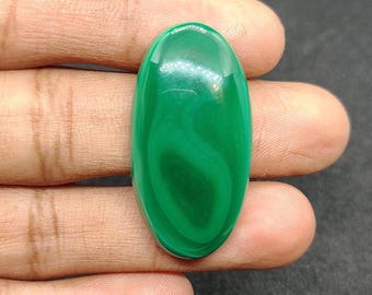 Malaquita pulida natural, piedra preciosa para joyería (53 ct)