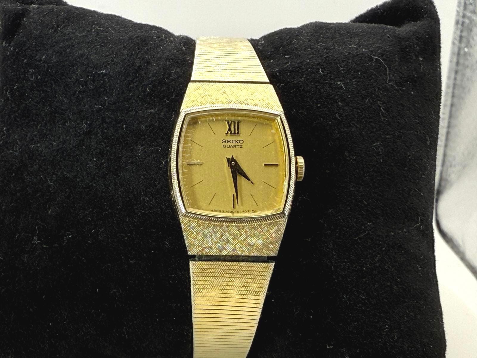 5140 SEIKO セイコー 1400-5140 ゴールド スクエア クリーム文字盤