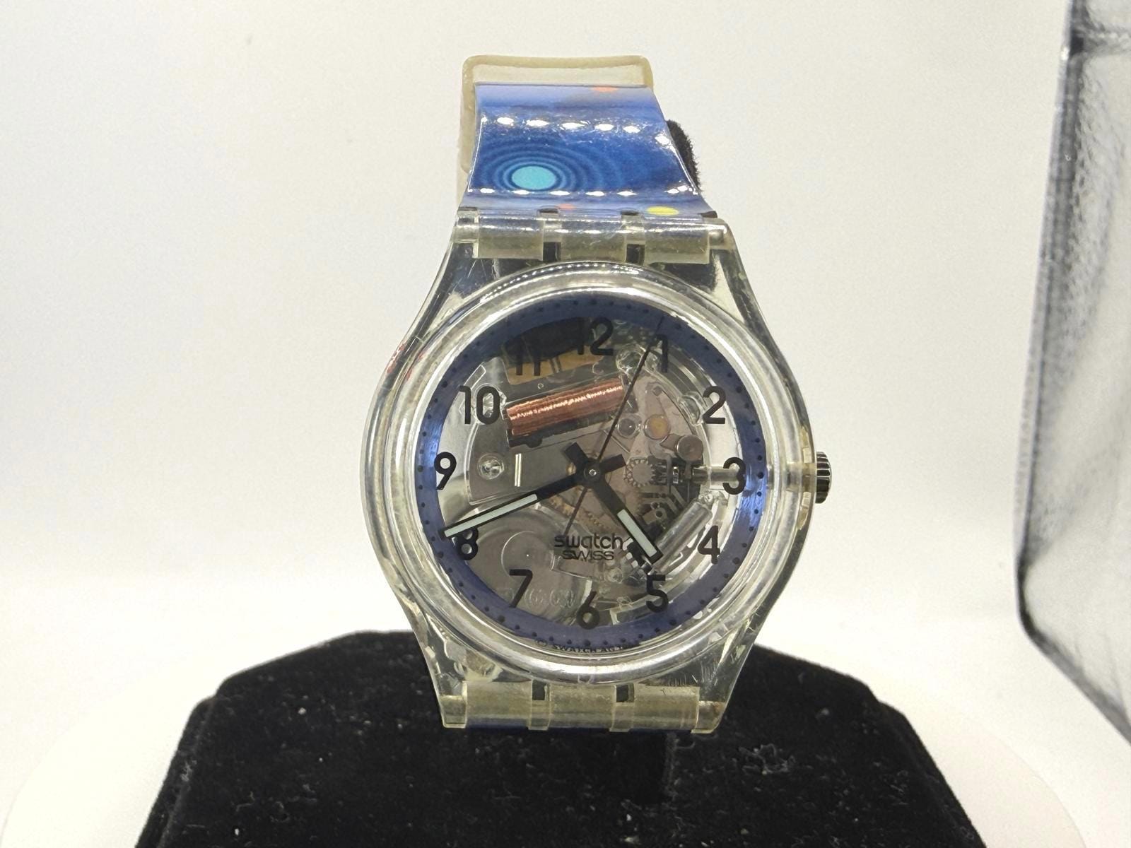 Vintage Swatch light blue and clear back BLUE MATIC – Swatch Vintage Collection main image 4