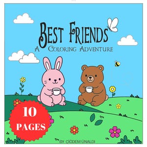Páginas para colorear imprimibles para niños pequeños, 10 hojas cuadradas grandes con animales y mucho más. ¡Descarga a la carta! ¡Perfecto para horas de entretenimiento!