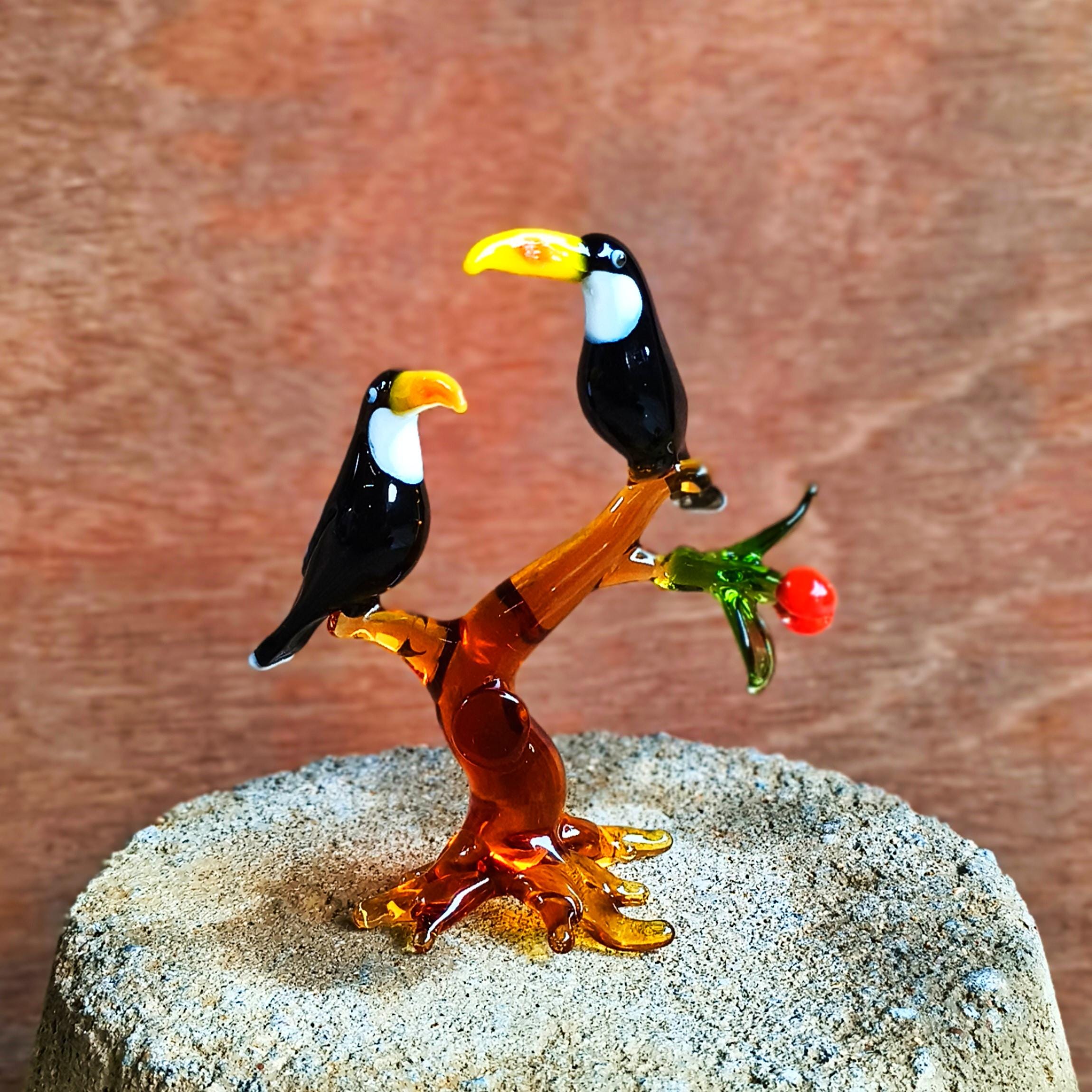 ガラスの鳥の置物 - Etsy 日本