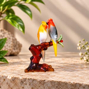 ガラスの鳥の置物 - Etsy 日本