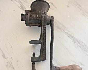Vintage Meat Grinder Deluxe Chopper #40 Mount Joy PA Clamp USA Does Not Work