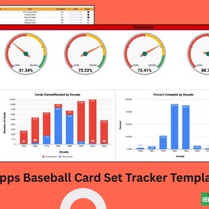 Topps Baseball Cards Set Tracker Template