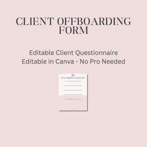 Kunden-Offdooring-Formular | Bearbeitbare Canva Vorlage für Coaches & Dienstleister