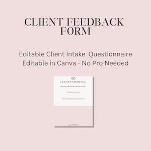Kunden-Feedback-Formular | Bearbeitbares Canva Template für Coaches, Freelancer & Online Dienstleister