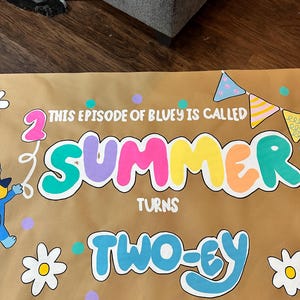Blue Dog Birthday Banner