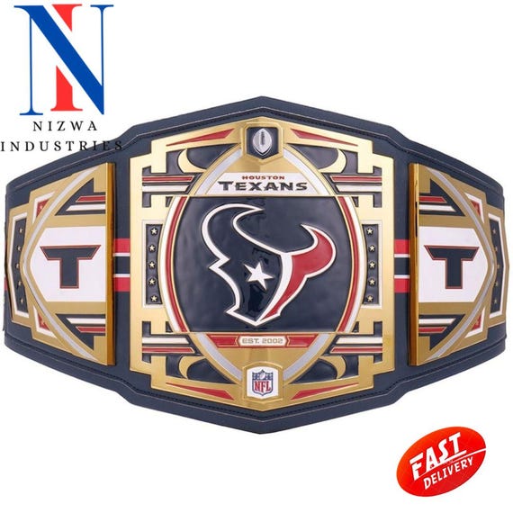 Houston Texans Championship Belt Replica Title belt Brass Zinc 2mm 4mm