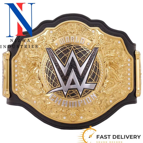 World Heavyweight Championship Belt Wrestling replica title belt Diecasting 6mm