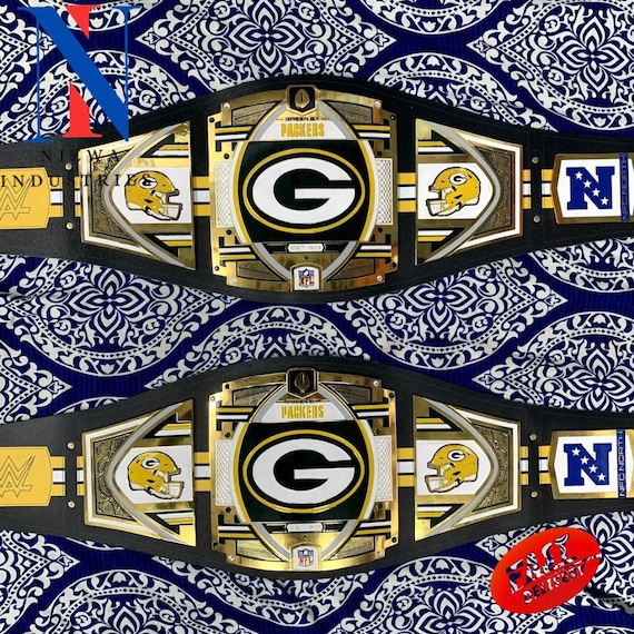 Green Bay Packers Legacy Championship Replica Title Belt 2mm/4mm Brass/Zinc