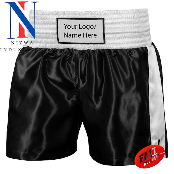 Custom Boxing Shorts – Personalized Satin Fight Trunks with Logo/Name – Lightweight Training & Competition Gear”