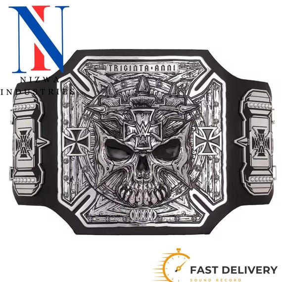 Tripal H 30 Years Legacy Championship Belt Replica: Brass Zinc