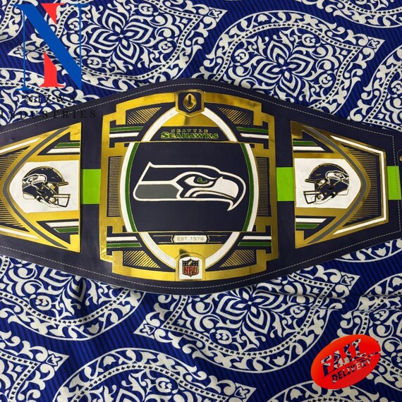 seattle seahawks Legacy Wrestling Championship Replica Adult Size Belt Brass/Zinc 2mm/4mm