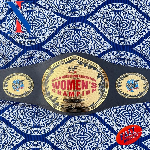 World FEDERATION Women"s Championship Wrestling Replica Title Adult Size Belt Brass Zin 2mm 4mm