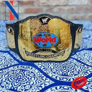 WORLD TAG TEAM Wrestling Championship Replica Title Adult Size Belt Brass/Zinc/2mm/4mm
