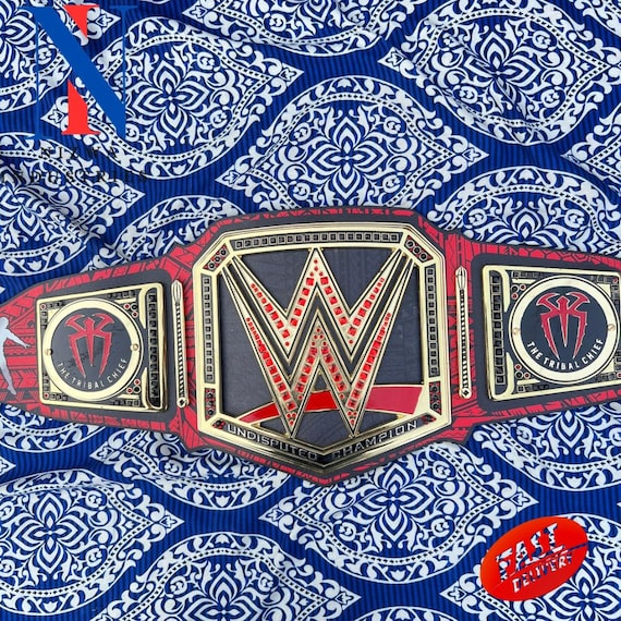 Tribal Chief Championship Belt Replica: Roman Style, Genuine Leather, 4mm