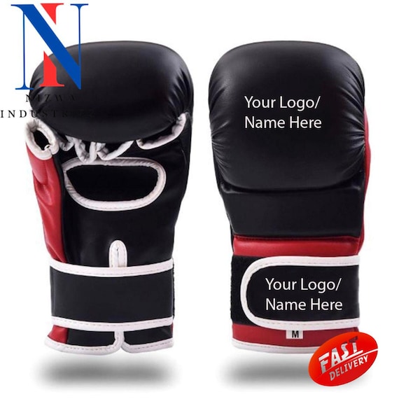 Custom Premium Boxing Gloves Half Finger  for Training Sparring & Kickboxing – MMA Muay Thai  Punch Bag Gear
