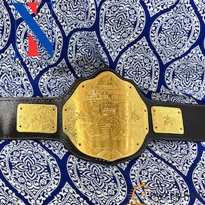 BIG GOLD WORLD Heavyweight Wrestling  Champions  Replica Belt  Brass/Zinc/2mm/4mm