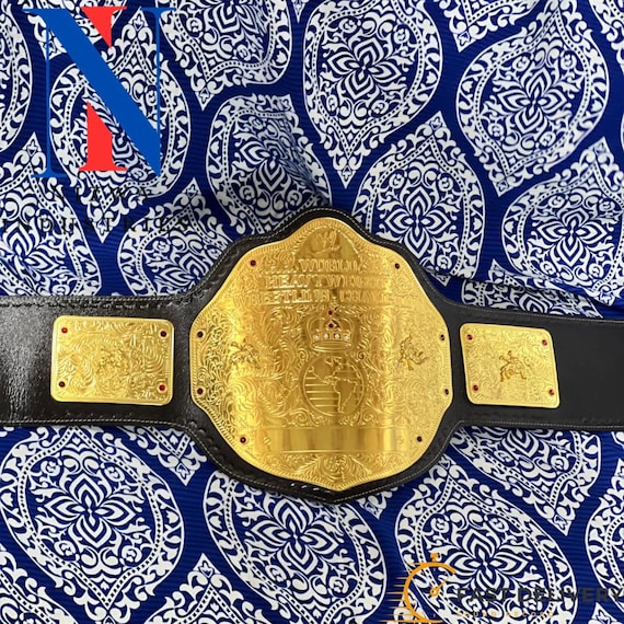 BIG GOLD WORLD Heavyweight Wrestling  Champions  Replica Belt  Brass/Zinc/2mm/4mm
