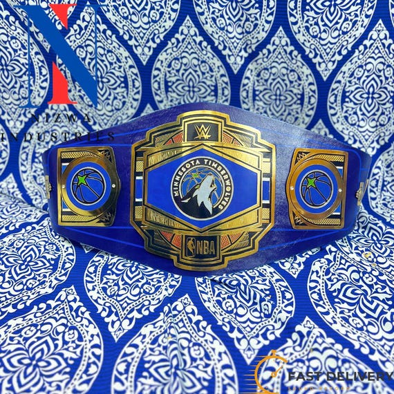 MINNESOTA TIMBERWOLVES  Legacy Wrestling Championship Replica Title Belt 2mm/4mm brass/zinc