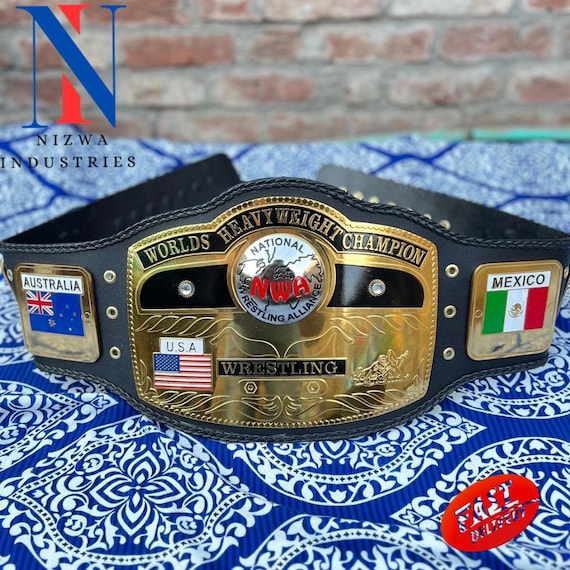 DOMED GLOBE World Heavyweight Championship Replica Adult Size Belt Brass/Zinc/2mm/4mm