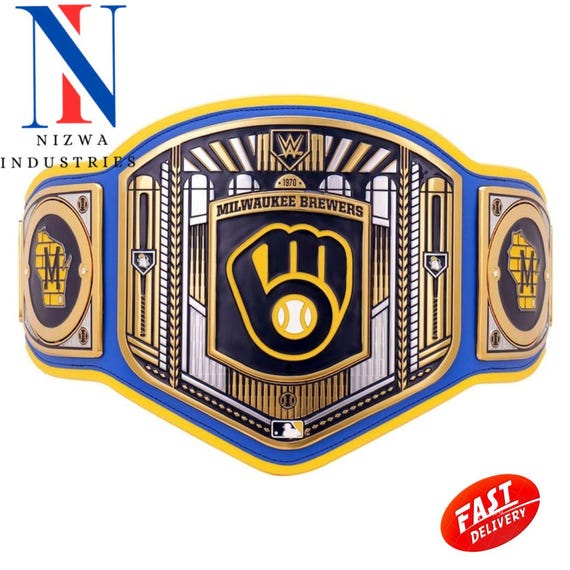 Milwaukee Brewers Legacy Championship Belt Replica Title belt 2mm 4mm Brass Zinc