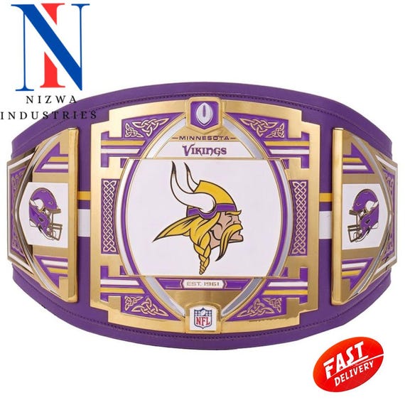 Minnesota Vikings Legacy Championship Belt Replica Title belt 2mm 4mm Brass Zinc