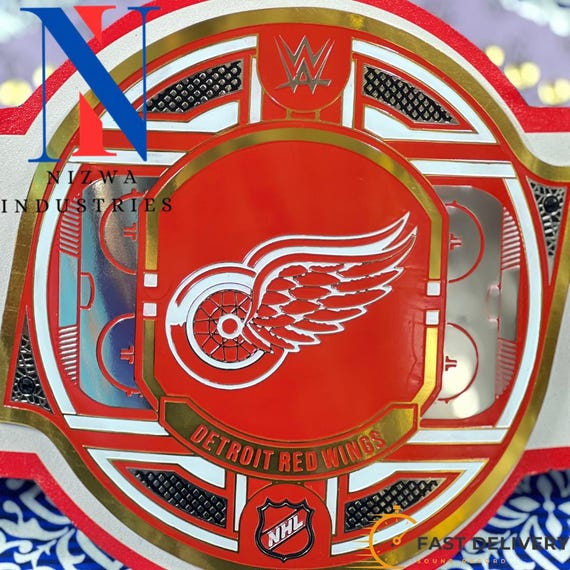 DETROIT RED WINGS Legacy Champions Replica Belt Adult Size /Brass/Zinc/2mm/4mm