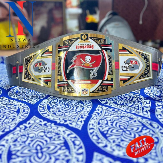 TEMPA Bay BUCCANEERS Legacy Championship Replica Title Adult Size Belt/Brass/Zinc/2mm/4mm