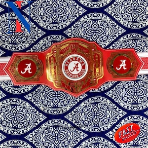 ALABAMA CRIMSON TIDE Championship Legacy Wrestling Custom replica titelriem 2 mm/4 mm messing/zink