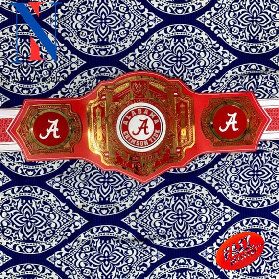 ALABAMA CRIMSON TIDE Championship Legacy Wrestling Custom Replica Title Belt 2MM/4MM Brass/Zinc