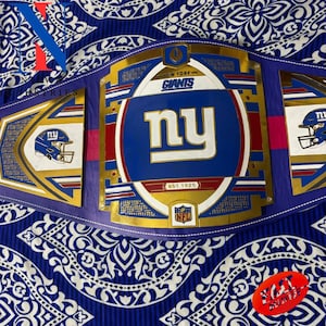 NEW YORK GIANTS Wrestling Championship Adult Size Title Belt Brass/Zinc 2mm/4mm