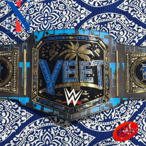 YEET HAEVYWEIGHT WRESTLING Championship Replica Adult Size Belt Brass/Zinc 2mm/4mm
