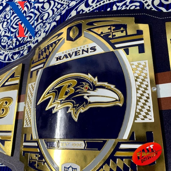 Baltimore Ravens Championship Belt Wrestling Replica Title belt 2mm 4mm Brass Zinc