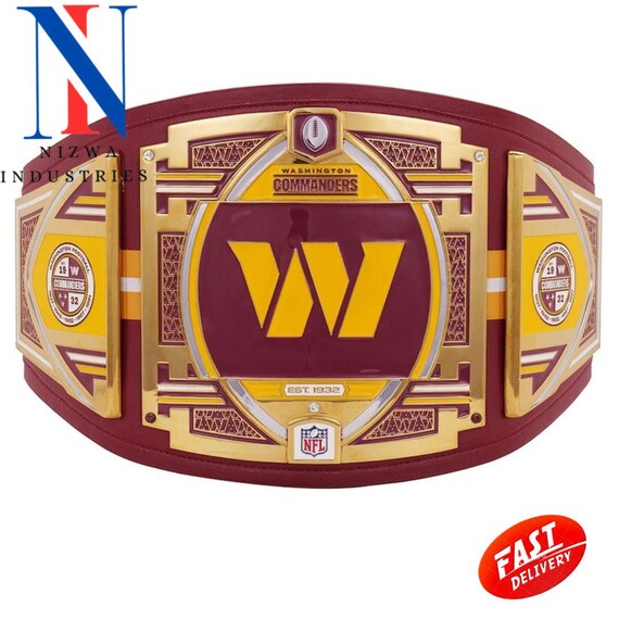 Washington Commanders Championship Belt Replica Title belt Brass Zinc 2mm 4mm