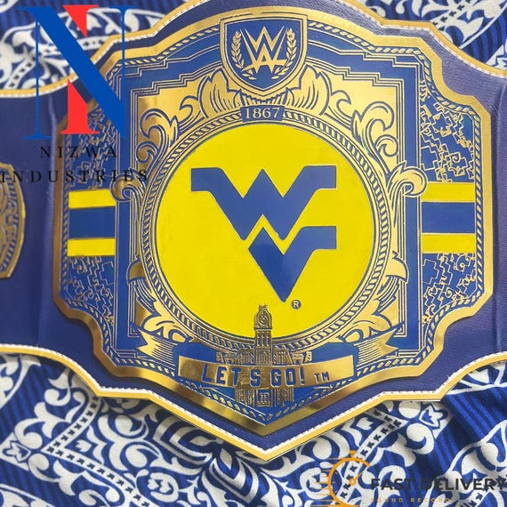 WEST VIRGINIA MOUNTAINEERS Champions Custom  Replica Title Belt Brass/Zinc/2mm/4mm