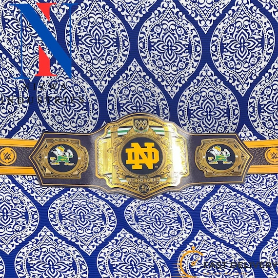 NOTRE DAME FIGHTING Irish Wrestling Championship Belt Replica Title belt 2mm 4mm