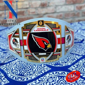 Arizona Cardinals World Heavyweight Championship Wrestling Replica Title Aduld Size Belt Brass/Zinc/2mm/4mm