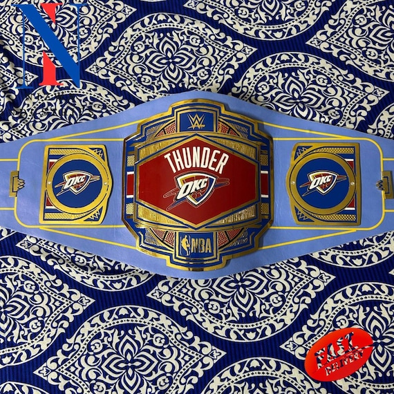 OKC THUNDER OKLAHOMA Wrestling Championship Replica Adult Size Belt Brass/Zinc 2mm/4mm