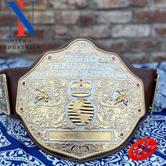 BIG GOLD World Heavyweight Championship Replica Title DieCasting Brown 6mm